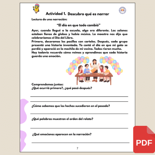 Imagen 1 Lenguajes Español 4 Grado de Primaria